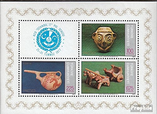 Prophila Collection Turchia Block 17 (Completa Edizione) 1977 Istanbul´77 (Francobolli per i Collezionisti) Vetro / Ceramica / Porcellana