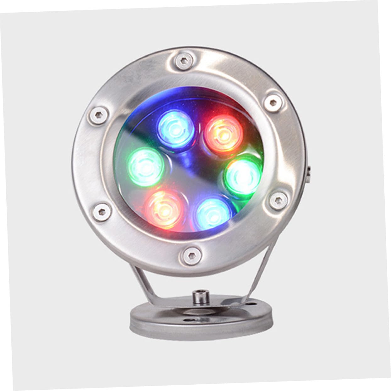 Edelstahl LED Unterwasserleuchte Ip68 Silber für Garten und Fischbecken | Einfache Struktur, Leicht zu Installieren, Wasserlicht für Teich und Brunnen