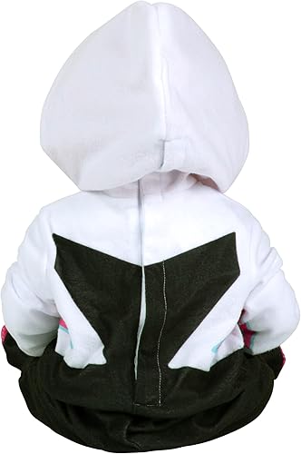 Miniatura 5 de Marvel Spider-Gwen - Disfraz oficial de Halloween para bebé, tela Minky de primera calidad y botines de agarre antideslizantes