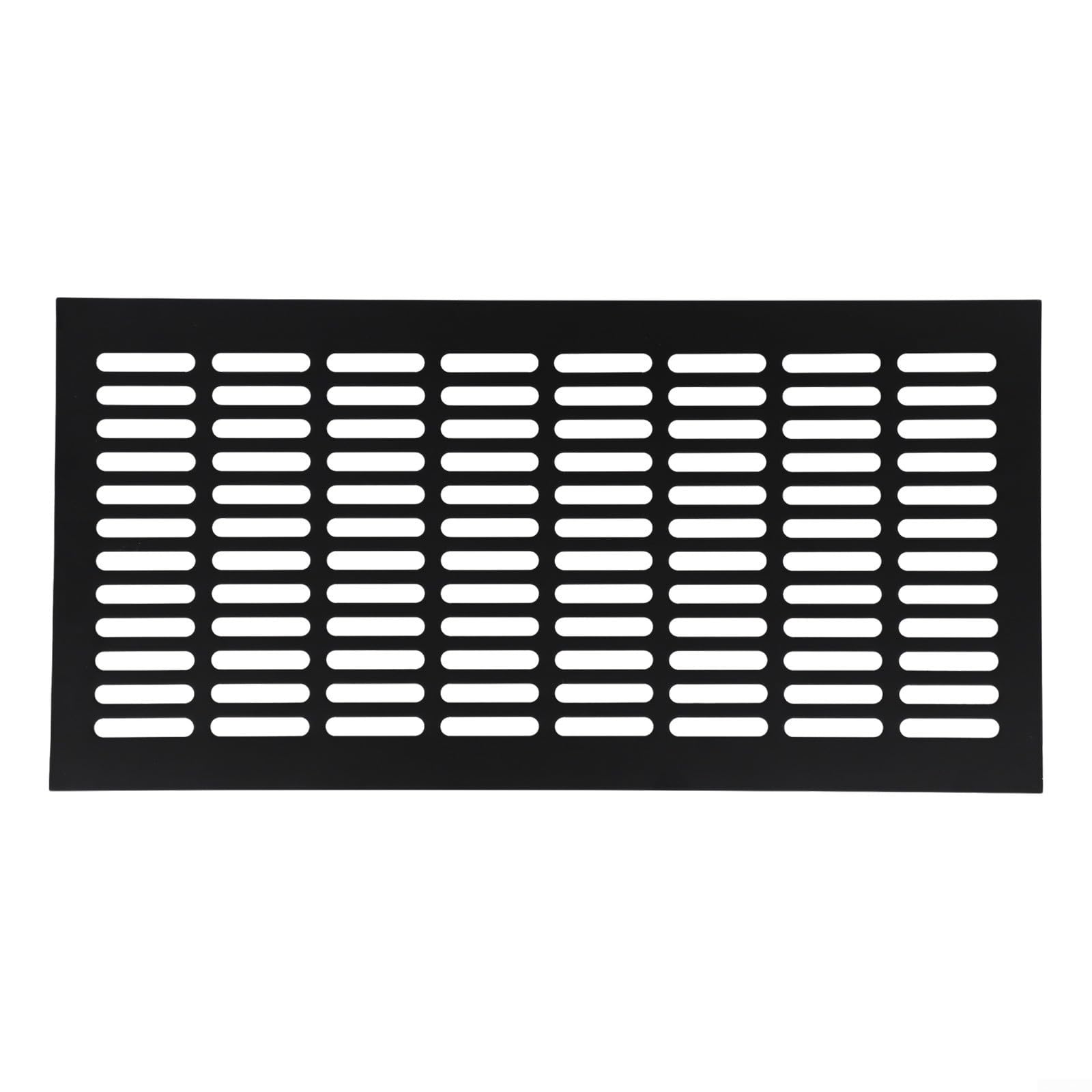 Rechteckiges Lüftungsgitter für Kleiderschrank und Schuhschrank, fördert die Luftzirkulation (schwarz, 200 x 400 mm)