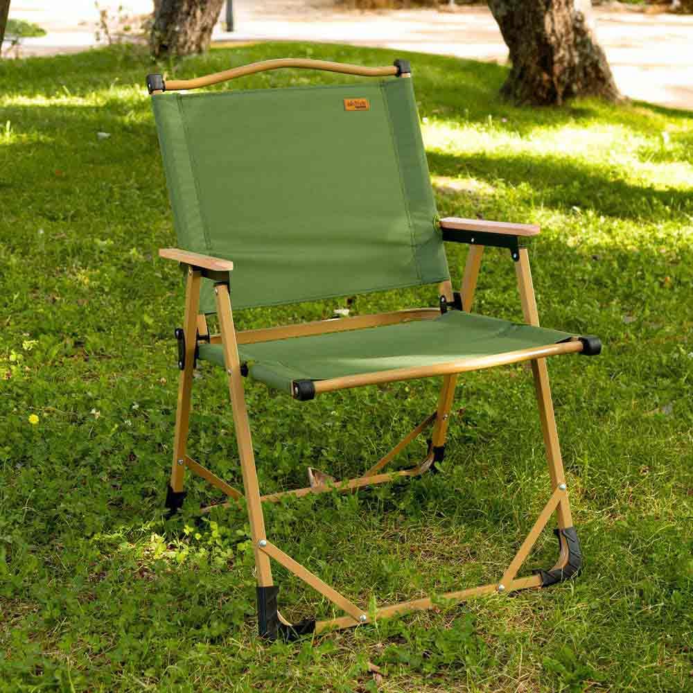 AKTIVE 63066 Wysokie składane krzesło zielone Glamping