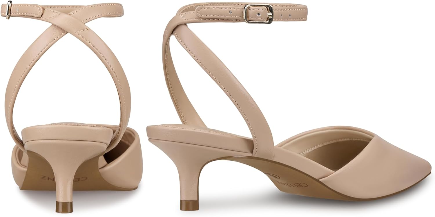 Women Low Heel Pumps: 1.97 Inch Comfortable Kitten Heel, Fashion Pointed Toe Heels, 2026 Spring Summer Pumps for Formal Office Business Dressy Shoes