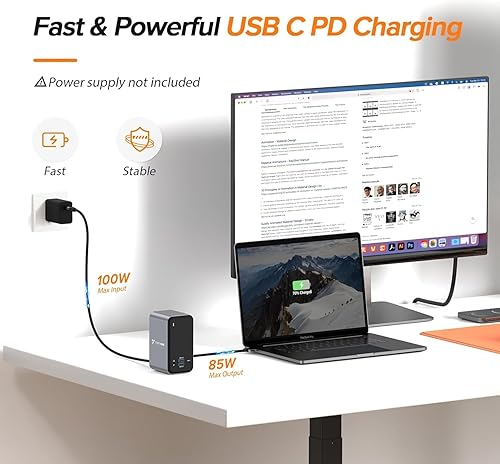 Miniatura 5 de Estación de acoplamiento MacBook Pro con monitor dual con pantalla HDMI de 2 4K, estación de acoplamiento USB C de 15 en 2 para MacBook con 2 HDMI,