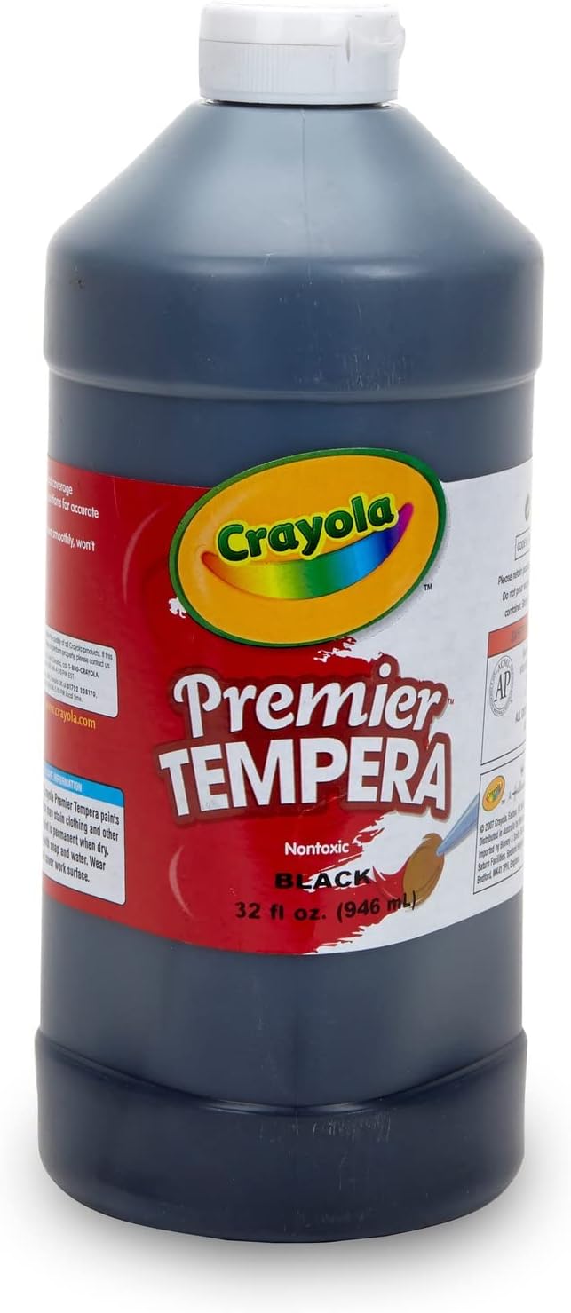 Crayola 541232051 Premier Tempera Paint 32oz Black