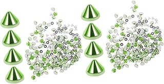 SEWACC 200 Pçs Punk Rebites Sapatos Bolsa Acessórios Rebite Pontas De Punk Spikes Sapatos Rebite Kit De Couro Rebites De Plástico Roupas Punk Conjunto De Pregos De Rebite Rebites De