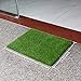 ROUNDLOVE Artificial Grass Turf, 3 Tone Synthetic Grass Patch Mat w/Drainage Holes, Lush & Hard Pet Turf Astroturf Rug, Fake Turf for Indoor & Outdoor Decor