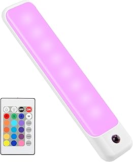 BIGMONAT Stick on Light Wireless Battery Under Cabinet Lighting with Remote16 Color Changing Light,Under Counter Light 170...
