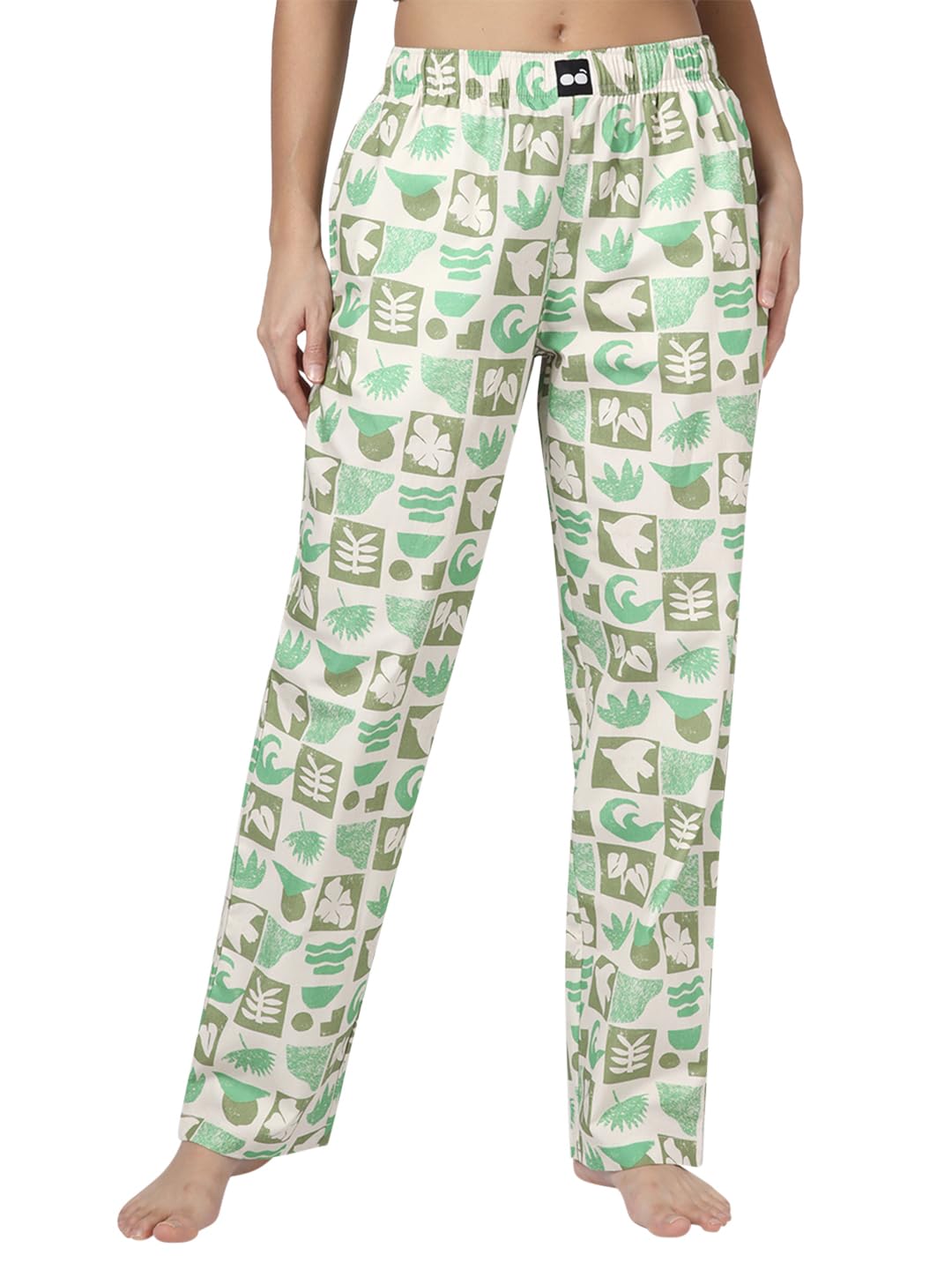 bewakoof Women's All Over Printed Regular Fit Poplin Cotton Pyjama-picture-27