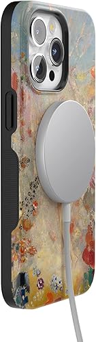 Vista 91 de Casely Funda para iPhone 15 Pro Jardín Secreto Flores mixtas Funda atrevida Compatible con MagSafe y botón de acción Jardín Secreto Floral