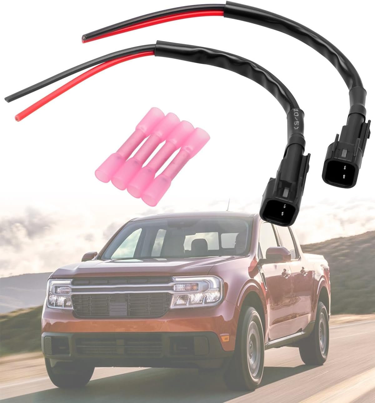 12V Power Connector Flex Bed Plugs Fit for Ford Maverick 2022 2023 Trucks Flex Bed Plugs and Harness, 2 Sets