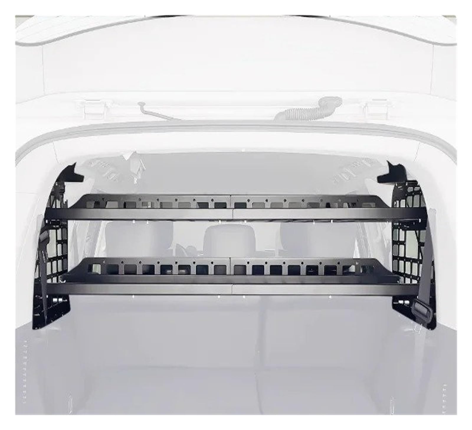 Lhdktee Cargo Cover Rear Boot Cargo Shelf For Nissan For Patrol Y62 For Armada 2010-2024 Modular Storage Racks Organizers Rear Trunk Parcel Shelf(Side panel 2 shelves)