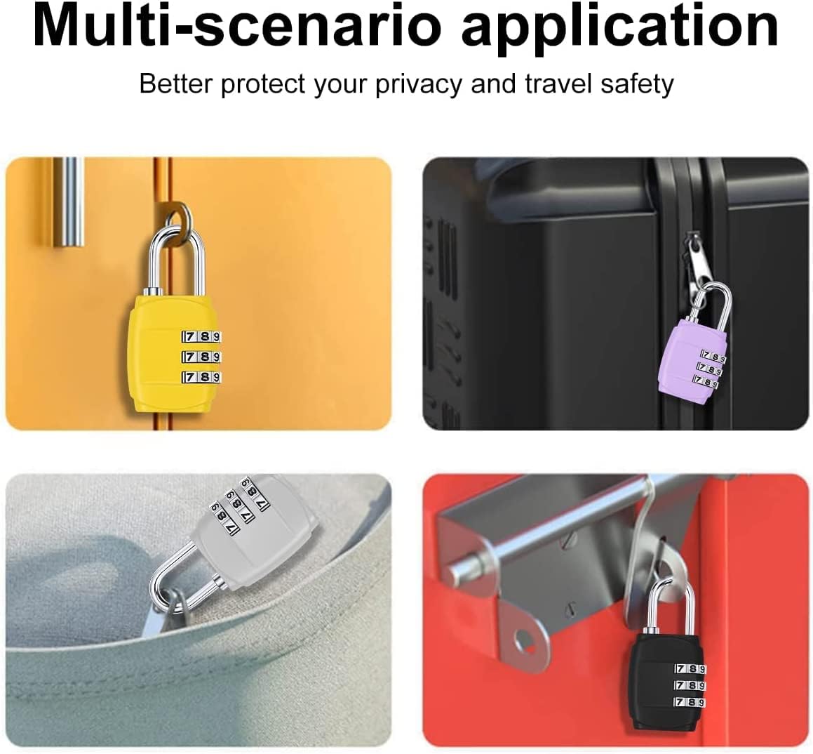 2 Serrature Per Bagagli Con Lucchetto A Combinazione Digitale - Foto 7