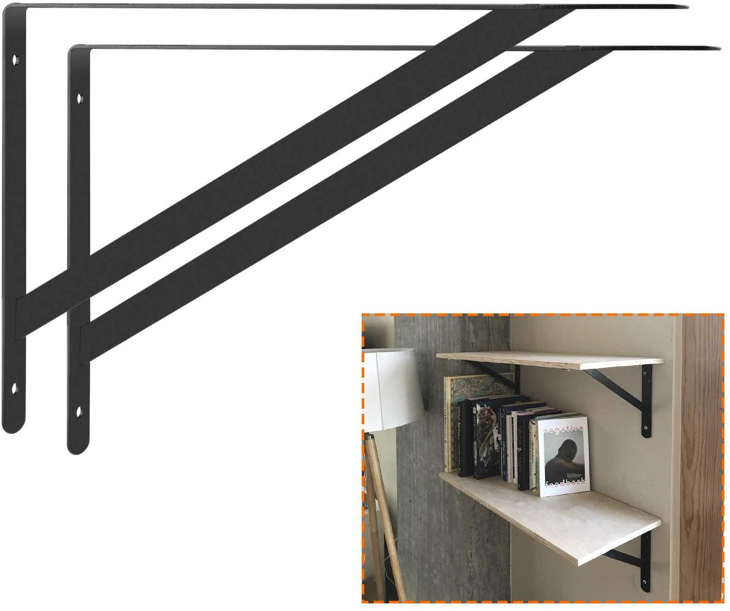 Buy STARVAST 12 Pcs Heavy Duty Shelf Brackets, 200 x 120mm Floating Shelves Tripod Triangle