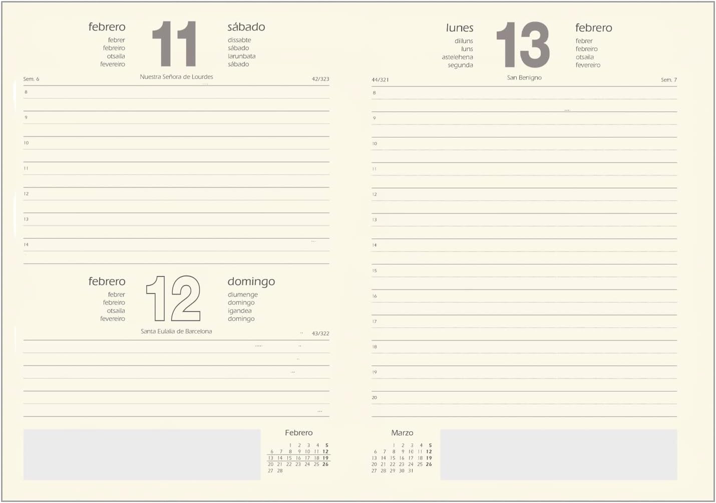 Dohe - Orleans Diary - Day Page - 14 x 20 cm - Bordeaux