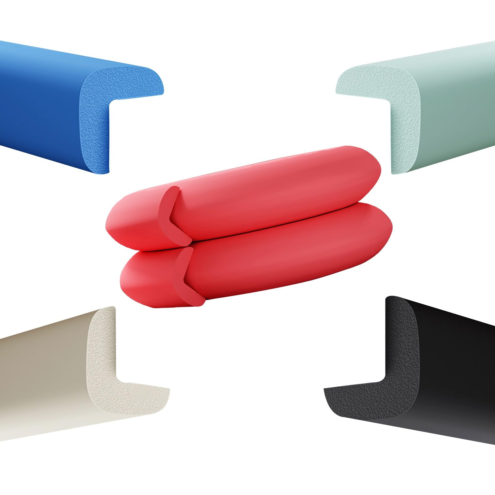 Furniture Corner Guard Edge, Sharp Edge and Furniture Guard Corner U Shape,for Furniture and Tables Protector(Red,10M)