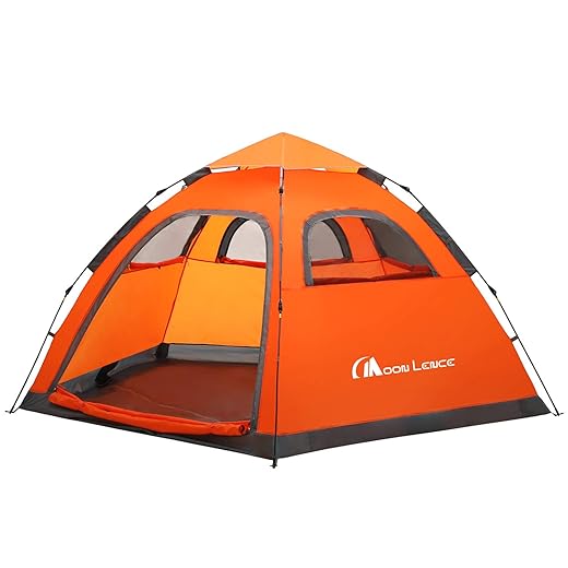 Moon Lence Instant Pop Up Tent Family Camping Tent 4-5 Person Portable Tent Automatic Tent Waterproof Windproof for Camping Hiking Mountaineering
