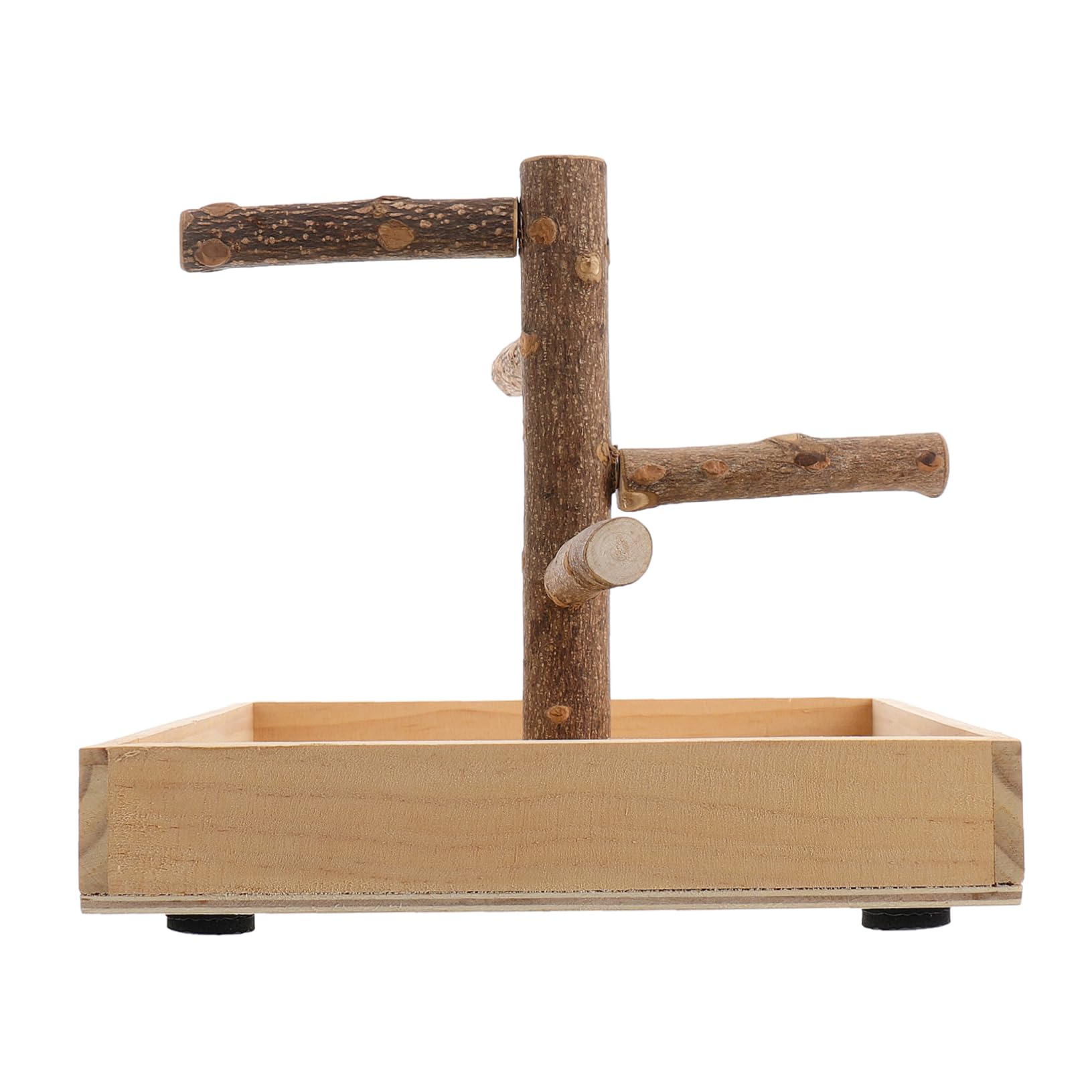 Soporte para Loros y Agapornis, Desarrolla Equilibrio y Coordinación de Madera Estación de Juego Beige para Perchas de Pájaros en Jaula