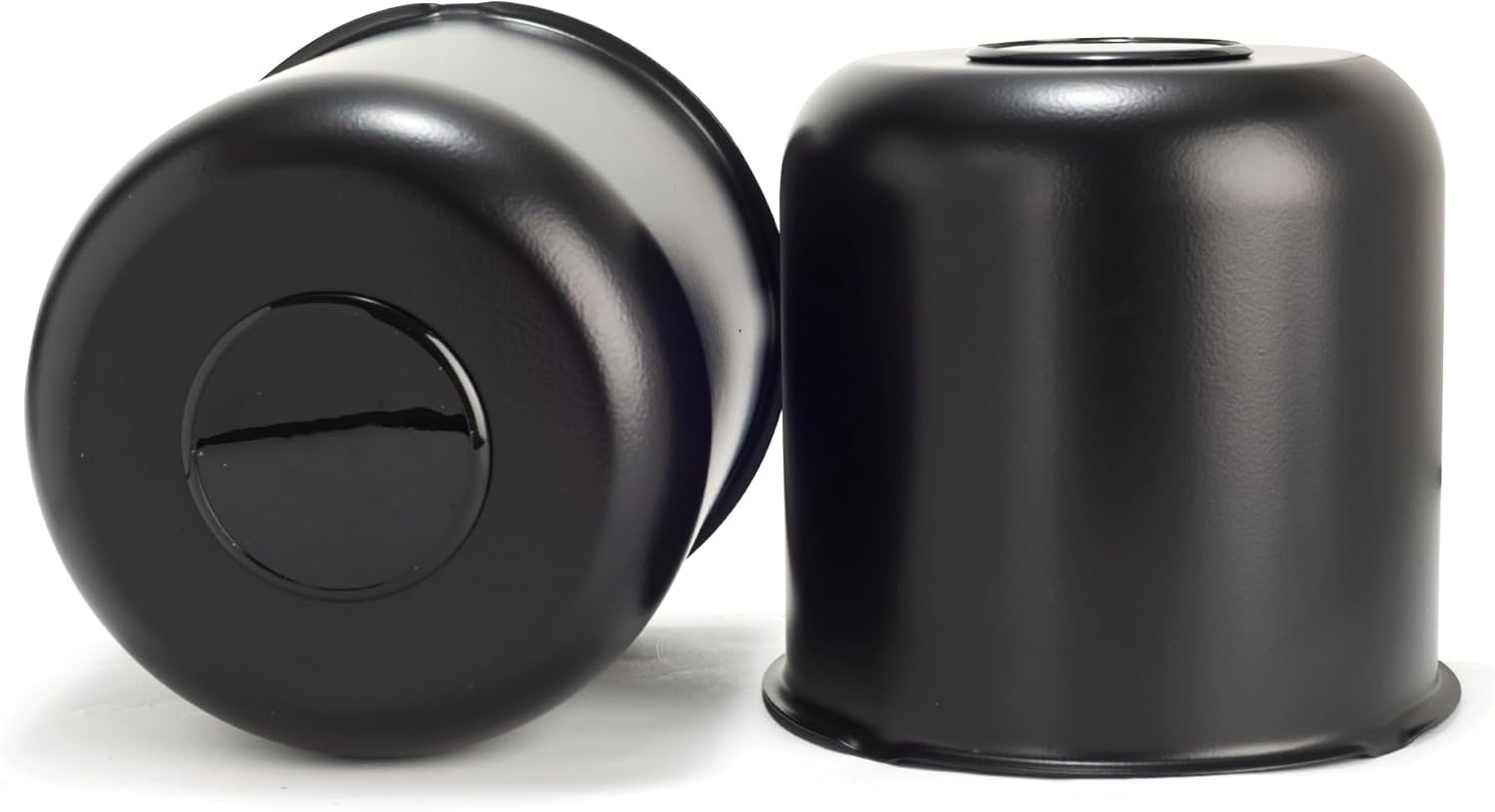 2Pcs 5.15inch Trailer Wheel Center Caps Push Through 5.12" Bore 4.95" Tall Top Removable for Truck SUV RV Wheel Rim, Chrome Wheel Cover