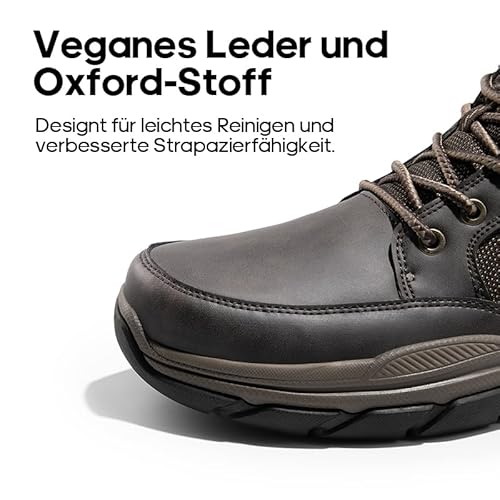 NORTIV 8 Men's Hiking Boots Lightweight Fashion Casual Chukka Ankle Boots Elevation,Size 12,Dark Brown,SNHB2411M