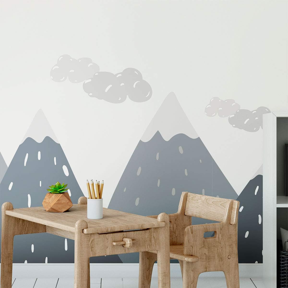 Ambiance Stickers Scandinavian Nordic Mountains Wall Decals, DIY Home Decor, Peel and Stick Removable Stickers - Image 3