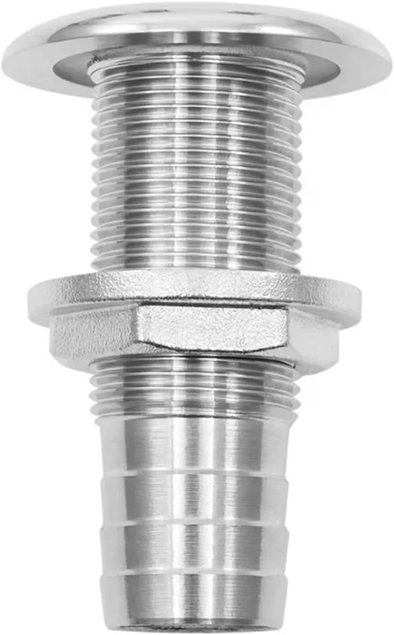 316 Stainless Steel Through Hull Fitting Hose Marine Floor Drain Boat Drain Outlet for Yachts Boats Ships Scuppers for Boats