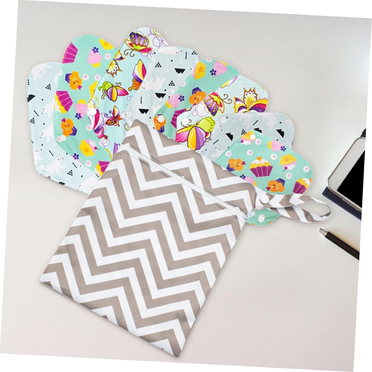 KOMBIUDA 3pcs Diaper Bag Makeup Pouch Organizer for Wet Dry Diapers Lightweight Travel Storage for Moms for Outdoor Use