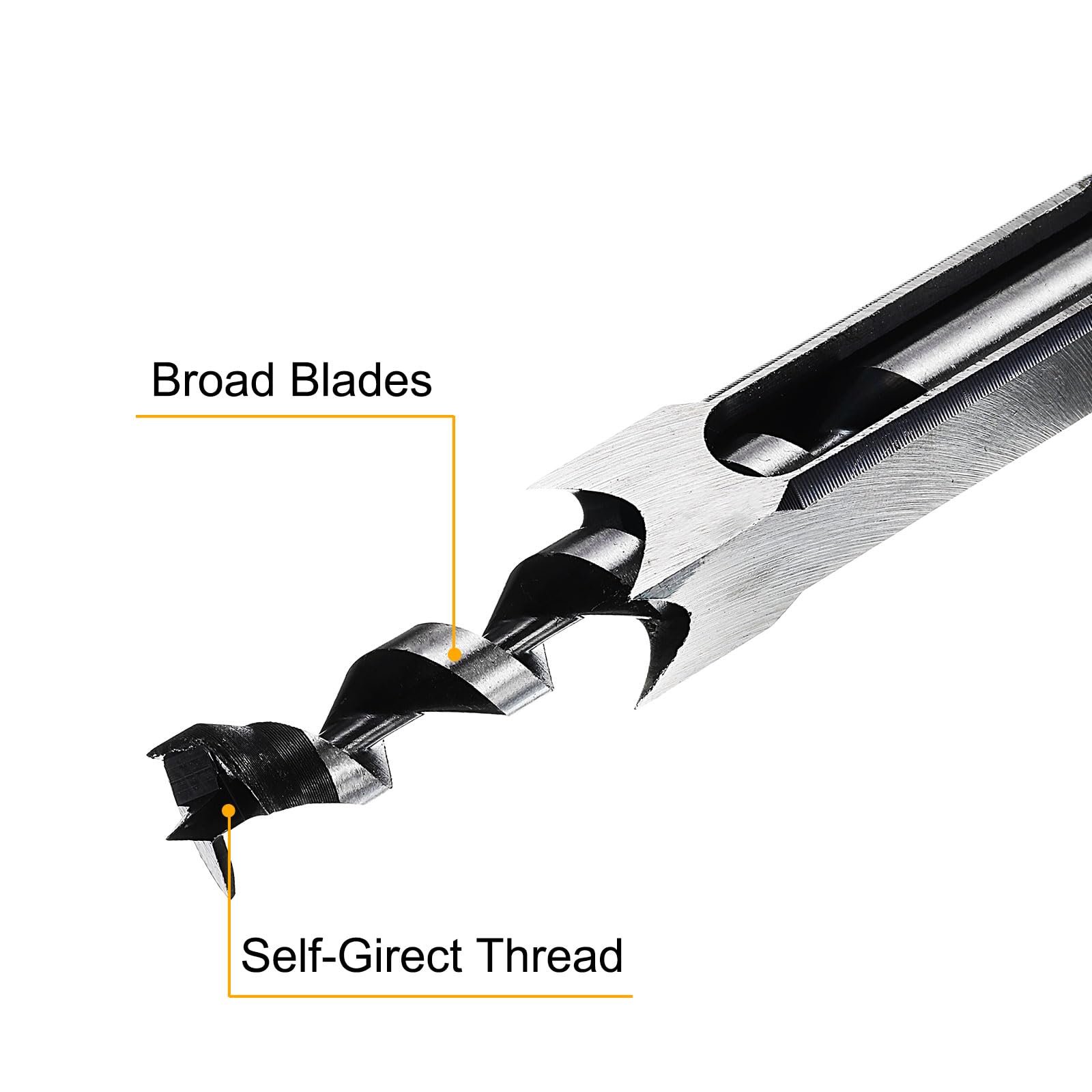 sourcing map Broca de agujero cuadrado de 18 mm (45/64 pulgadas) de acero de alto carbono para máquina de espiga de mortaja de carpintería de carpintería