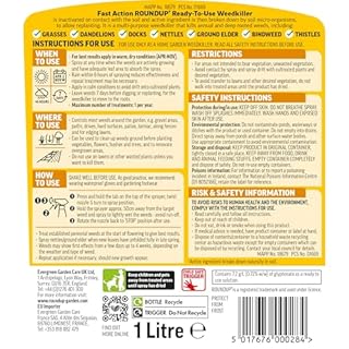 Roundup Total Fast Action Weed Killer, 1 Litre