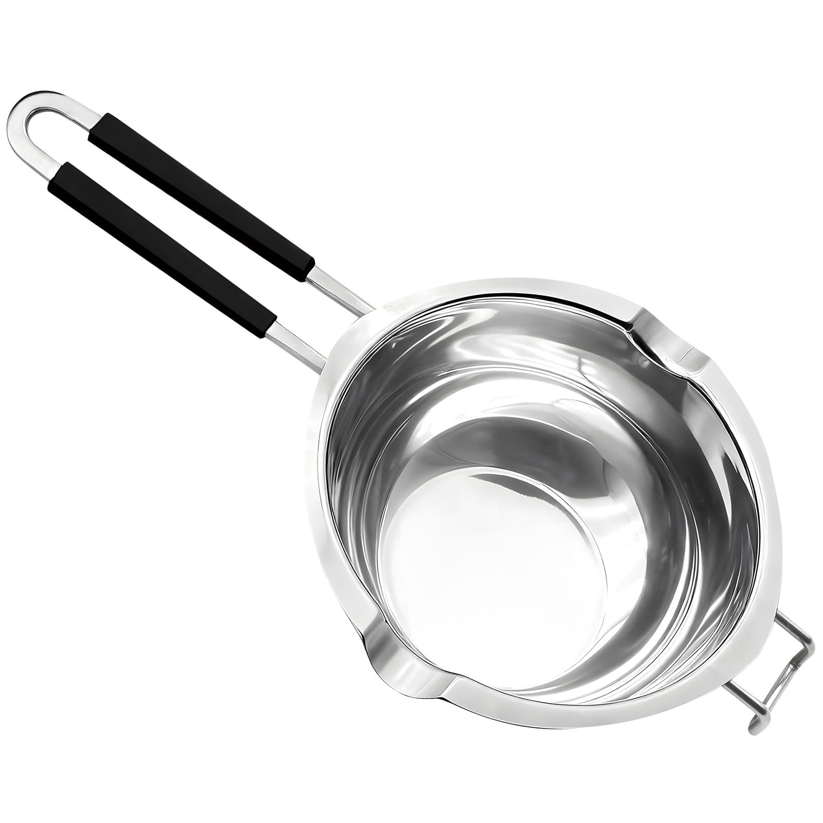 2 Professional Chocolate Melting Set 1200ml, 2 Interchangeable Molds & Efficient Boiler for Desserts Stainless Steel Double Boiler for Chocolate