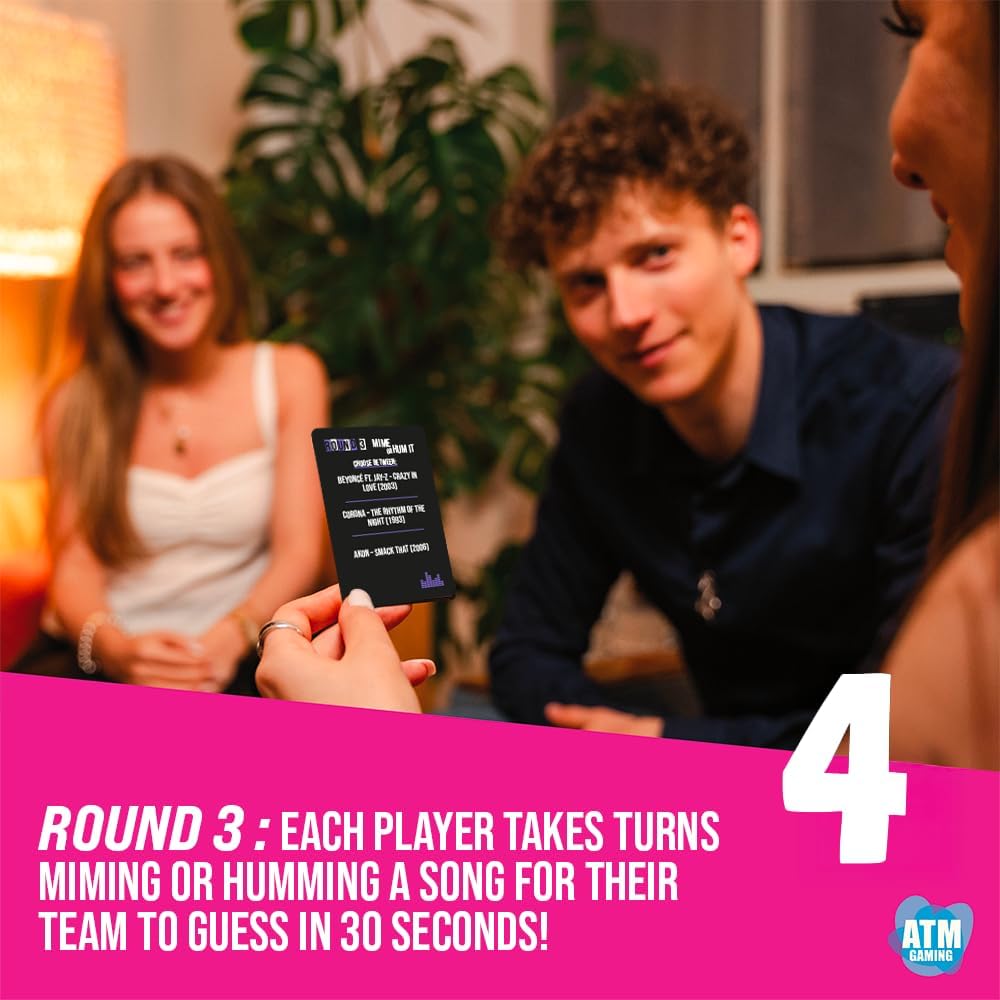 ATM Gaming Play HIT | 90s & 2000s Music Trivia Board Game for Adults & Teens | Fun Party Game with Karaoke & Blind Test | Card Game | Quiz Game | Gift for Music Lovers (US Version)