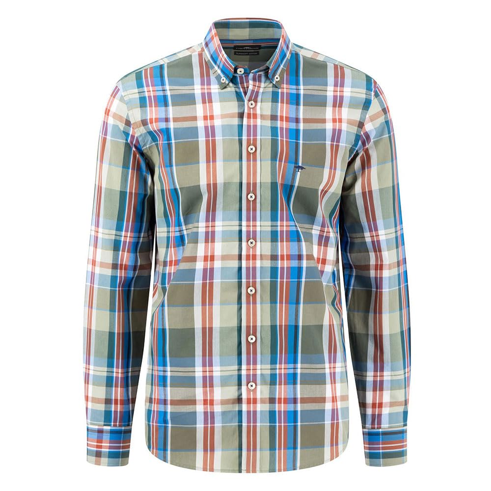 Fynch-Hatton Men's Green 14078030 Long Sleeve Shirt Xl