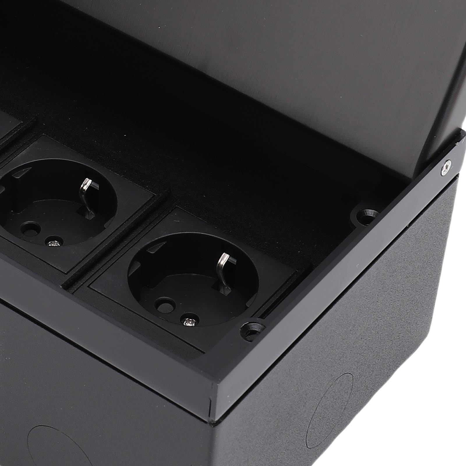 Scatola di derivazione da incasso a pavimento Kit presa piatta in acciaio inossidabile resistente all'acqua 4KW con 2 porte USB a due poli per marmo nero