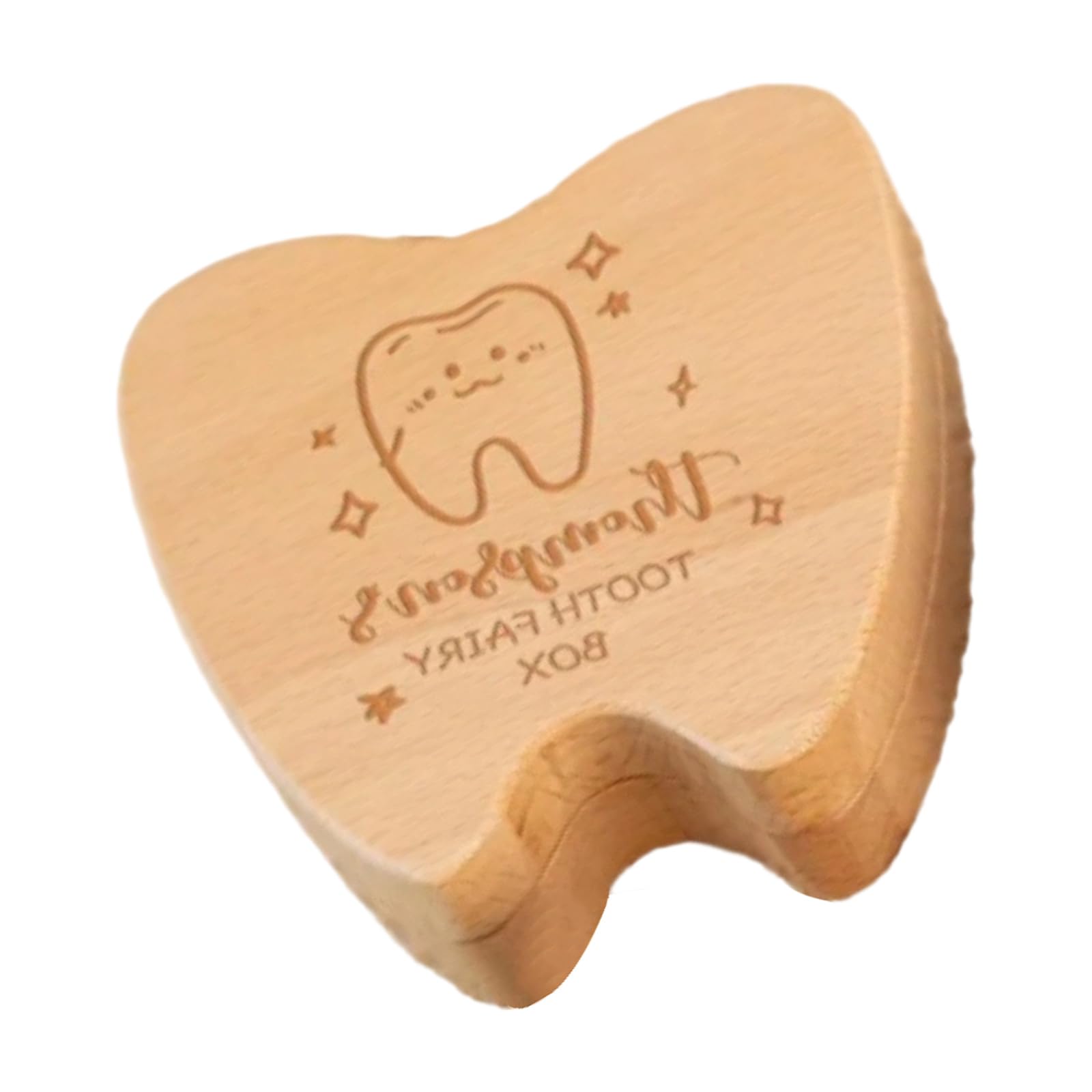 Regalo de dientes para niños en caja de madera decorada para nacimientos y bautizos