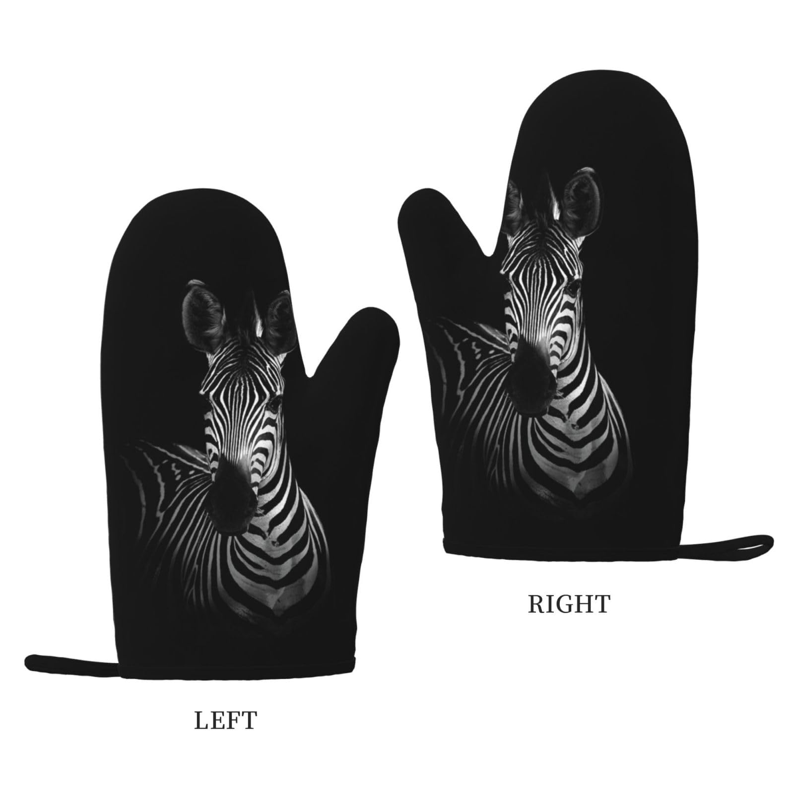 Zebra drukowane rękawice żaroodporne i podkładka wielokrotnego użytku rękawice kuchenne