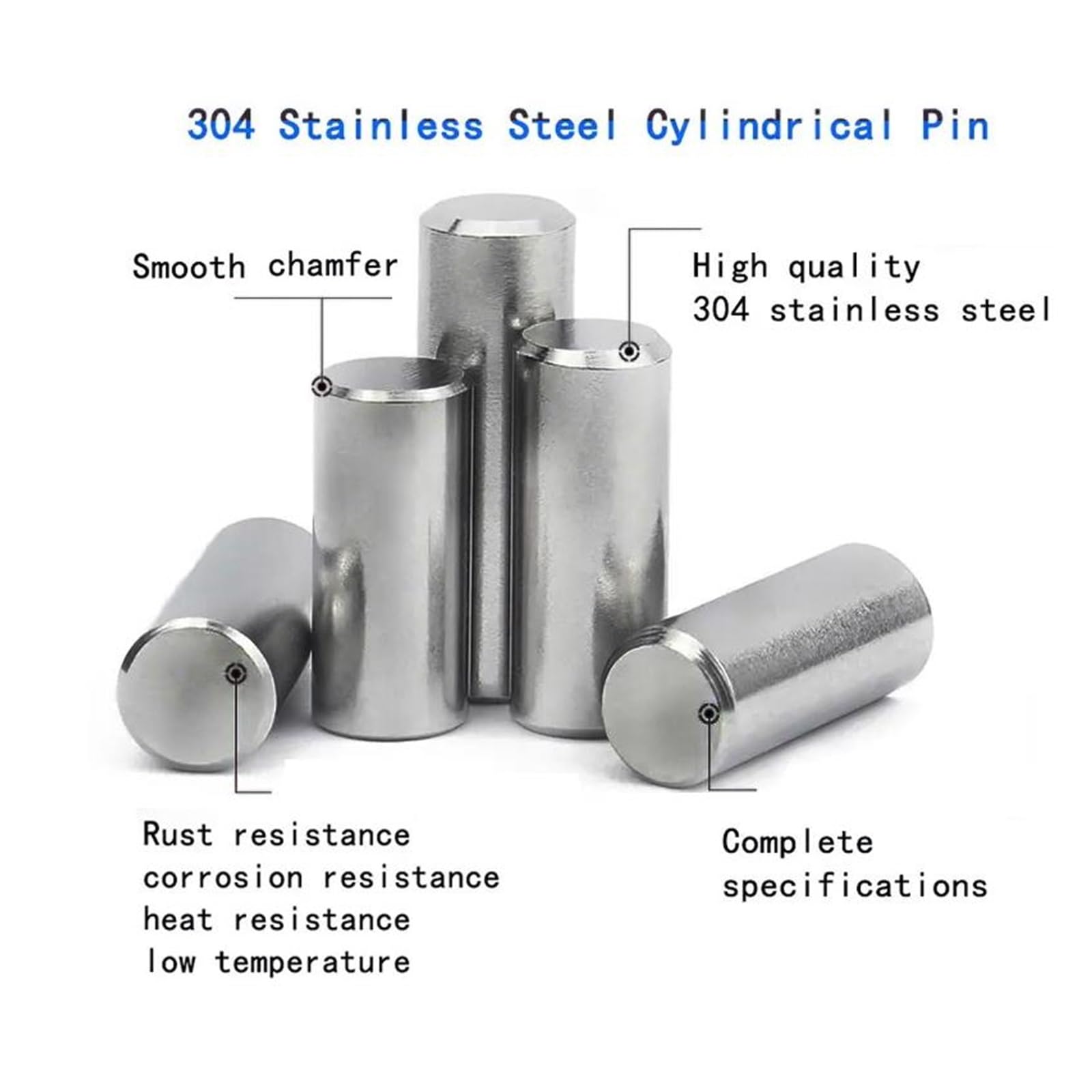 10 piezas/25 piezas/50 piezas M3 M4 posicionamiento cilíndrico eje fijo 304 eje fijo de acero inoxidable sólido pasador de bloqueo fijo varilla de metal ( Size : M3x40mm 25pcs )