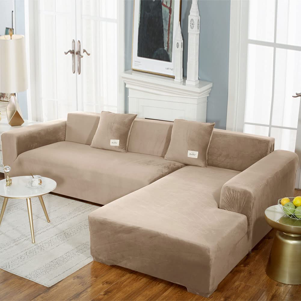 Housse canapé velours extensible pour protéger votre salon des animaux