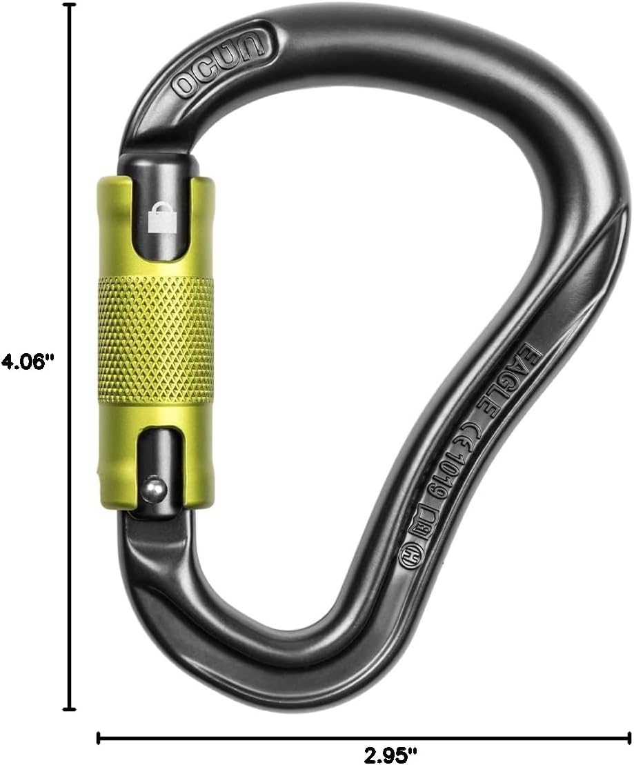 OCUN Eagle HMS Screw & Twist Carabiner for Rock Climbing, Belaying and Rappelling