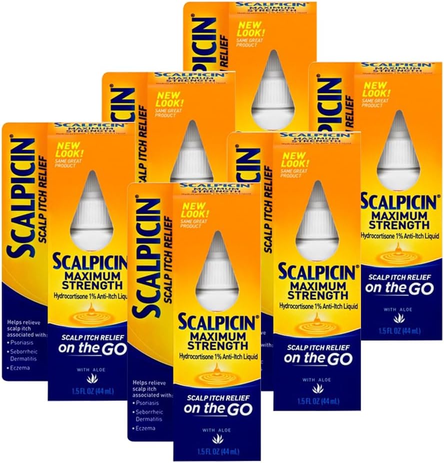 Scalpicin Scalp Itch Relief, 1.5 fl Oz. Maximum Strength (Pack of 6)