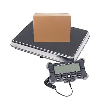 Shipping Scale 200kg with High Accuracy, Stainless Steel Heavy Duty Postal Scale with USB Cable Timer/Hold/Tare, Digital Postage Scale for Floor Bench Office Weight Weighing
