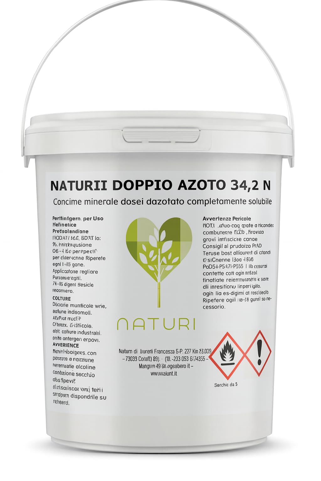 NATURII Doppio Azoto 34,2% N – Concime Minerale Solubile – Fertirrigazione e Fogliare – Secchio (5)