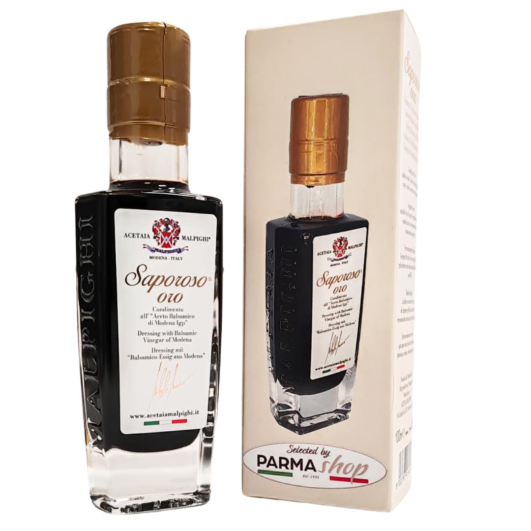 Assaisonnement au Vinaigre Balsamique de Modène IGP - Saporoso Oro - Âgé de 8 Ans (100 ml.) - Selected by PARMAshop