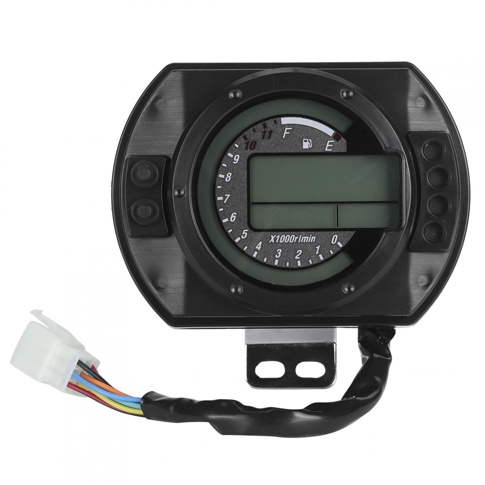 Tachimetro LCD, contachilometri digitale moto, 1 pezzo plastica nero DC12V 0-199 km/h (miglia) contachilometri contachilometri digitale universale LCD contagiri contachilometri moto refitting