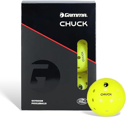 GAMMA Chuck Pickleballs para jugar al aire libre, diseño simétrico de 38 agujeros, bola oficial de DUPR y NPL, aprobada por USAPA para juego de