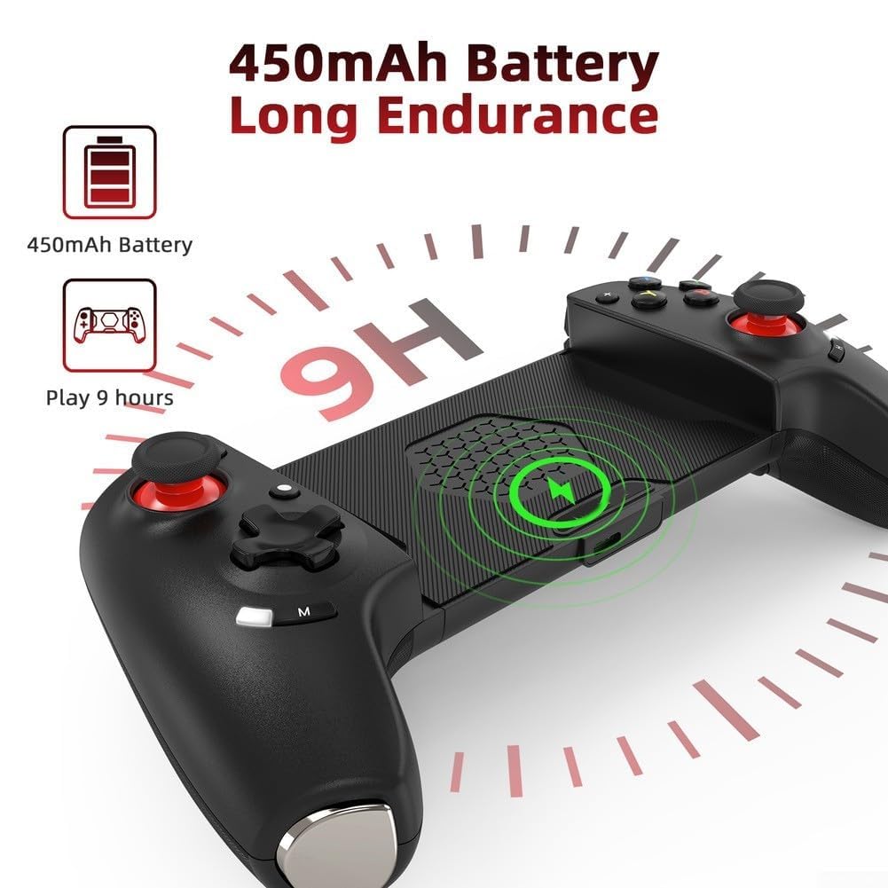 Mobile Gaming Controller Wireless Gamepad Per Switch 2 1 E Pc Con Effetto Hall No Per Drift Macro Pulsanti Lungo Per La Durata Della Batteria Colore Nero