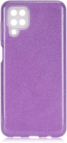 Zore Galaxy ile uyumlu A12 Kılıf Zore Shining Silikon Mor