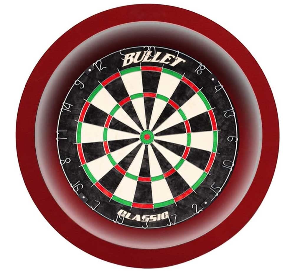 Bullet Anello di illuminazione LED Surround – Backboard – Anello di raccolta – per tutti i tipi di freccette – Ø 46 cm – rosso