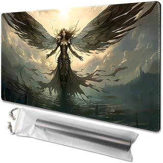 MTG Playmat Size 24x14in Free Storage Bags Non-Slip Backing, Ideal for Card Game Enthusiasts TCG Playmat (Disaster befalls)