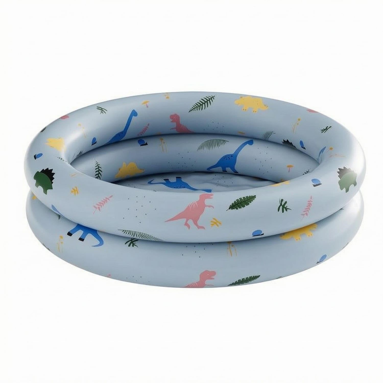 Wide Rim Round Inflatable Pool Smooth 90cm Dinosaur Blue | Construction Comfort Blue 90cm Dinosaur-image-24