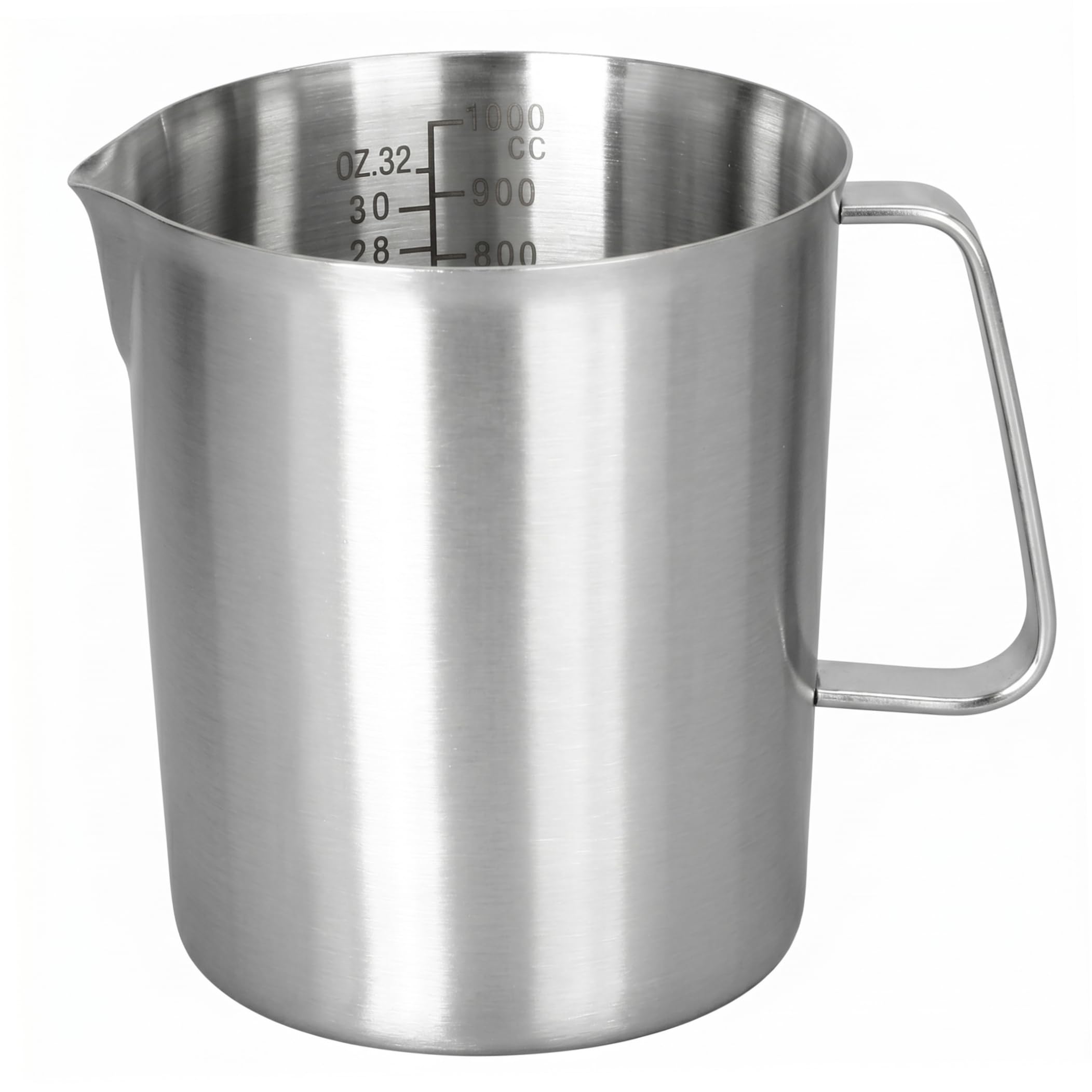 Tasse à mesurer en acier inoxydable de 1L avec poignée graduée