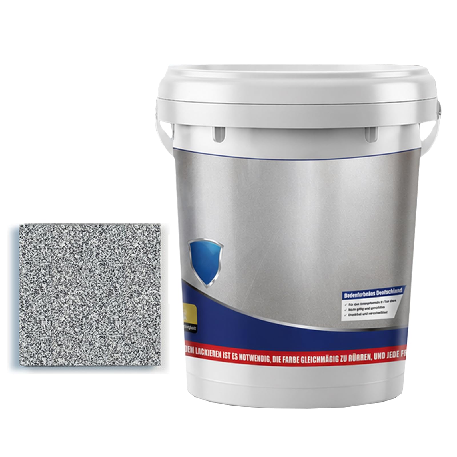 Nimedala Epoxy Sand Floor Paint, Epoxy Floor Paint, High Gloss Marble Effect Coating for Concrete, Waterproof, Non-Slip, for Basement, Wood Floors, Garage, Outdoor (Dark Gray,1kg)